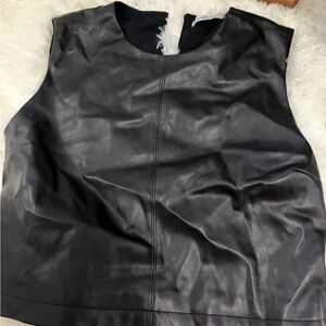 Abercrombie & Fitch Black Leather Top